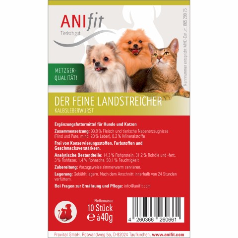 Hund Katze Snacks Landstreicher 10 Stk à 40g 1 Packung -2- Anifit